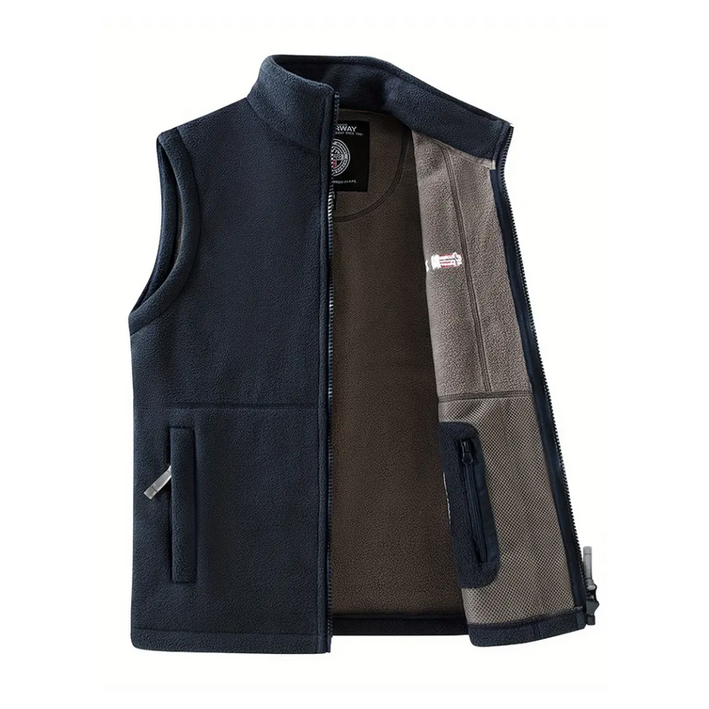 Herren Fleece Outdoor Weste – Gefüttert mit Stehkragen – Kaspar