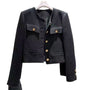 Damen Tweedjacke mit Rundhalsausschnitt – Celeste