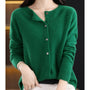 Damen Rundhals-Cardigan – Amalia Herbstzauber