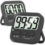 Digitale Küchen-Timer | 2er-Pack | Groß | Vielseitig | Magnetisch | Deutlich-Komplett Schwarz-Luzern Mode