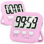 Digitale Küchen-Timer | 2er-Pack | Groß | Vielseitig | Magnetisch | Deutlich-Rosa-Luzern Mode