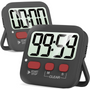 Digitale Küchen-Timer | 2er-Pack | Groß | Vielseitig | Magnetisch | Deutlich-Schwarz-Luzern Mode