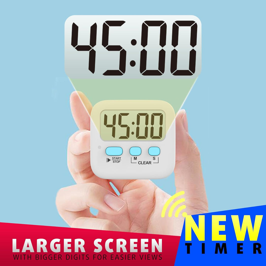 Digitale Küchen-Timer | 2er-Pack | Groß | Vielseitig | Magnetisch | Deutlich-Luzern Mode