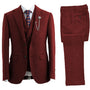 3-Piece Herringbone Patterned Suit - Leonard