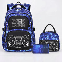 3-Teiliges Schulrucksack Set Im Gaming-Design - Luminoz