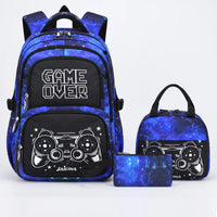 3-Teiliges Schulrucksack Set Im Gaming-Design - Luminoz