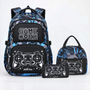 3-Teiliges Schulrucksack Set Im Gaming-Design - Luminoz