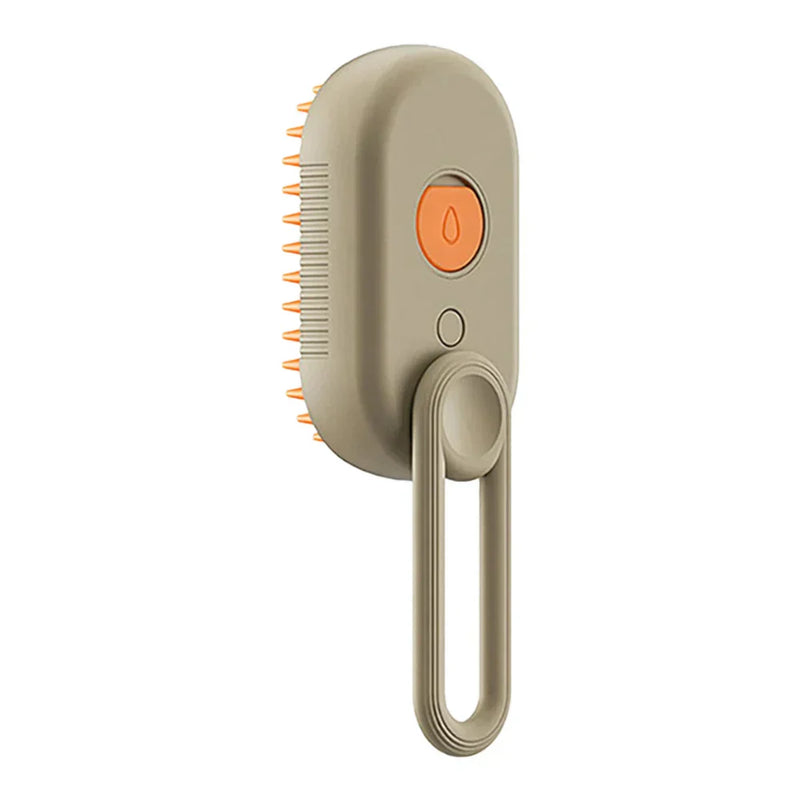 Haustierbürste | Dampf 3-in-1 Pflegeenthaarend Elektrisch USB-Khaki-Luzern Mode