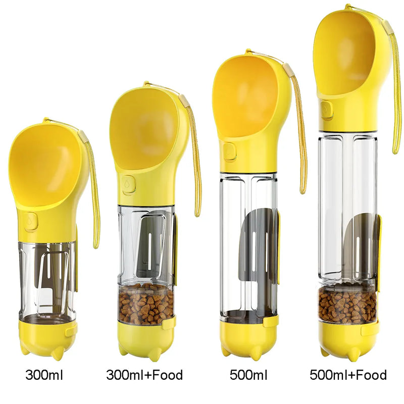 Honden Drinkfles | Praktisch Multifunctioneel Duurzaam Cadeautip-Gelb-300ml + Futterbox-Luzern Mode