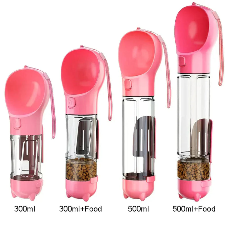 Honden Drinkfles | Praktisch Multifunctioneel Duurzaam Cadeautip-Rosa-300ml + Futterbox-Luzern Mode