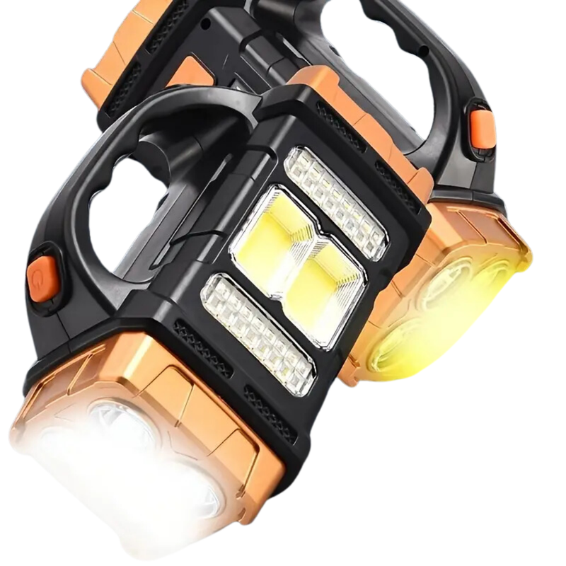 Notfall-Taschenlampe | 3-in-1 Powerbank Taschenlampe Solarbetrieben Wiederaufladbar Robust-Luzern Mode