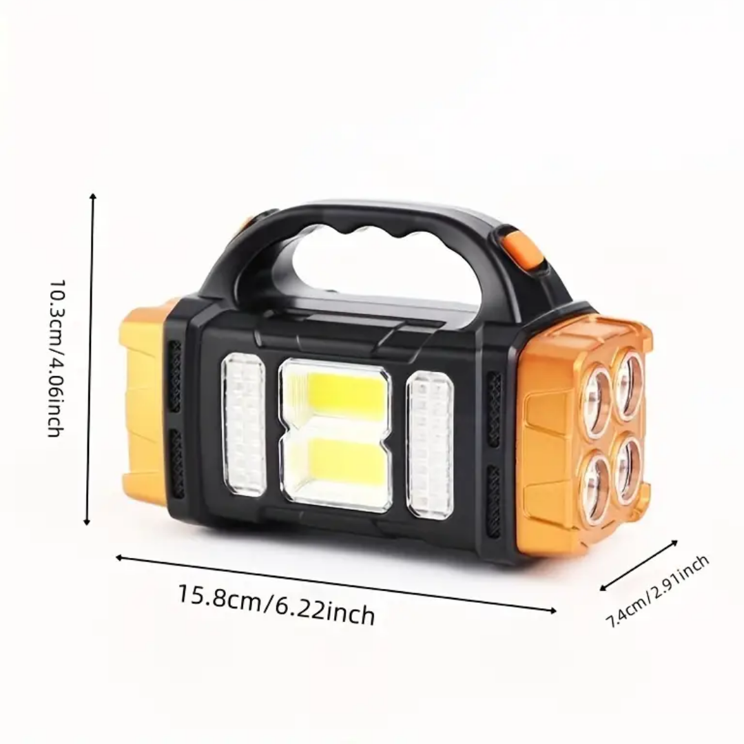 Notfall-Taschenlampe | 3-in-1 Powerbank Taschenlampe Solarbetrieben Wiederaufladbar Robust-Luzern Mode