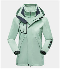 Damen Outdoorjacke wasserdicht atmungsaktiv winddicht-Grün-M-Luzern Mode