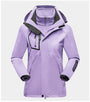Damen Outdoorjacke wasserdicht atmungsaktiv winddicht-Lila-M-Luzern Mode