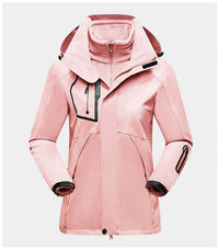 Damen Outdoorjacke wasserdicht atmungsaktiv winddicht-Rosa-M-Luzern Mode