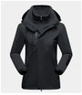 Damen Outdoorjacke wasserdicht atmungsaktiv winddicht-Schwarz-M-Luzern Mode