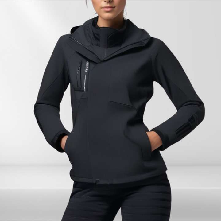 Damen Outdoorjacke | Kapuze | Fleecefutter | Wasserdicht | Winddicht-Luzern Mode
