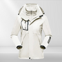 Damen Outdoorjacke | Kapuze | Fleecefutter | Wasserdicht | Winddicht-Weiß-M-Luzern Mode