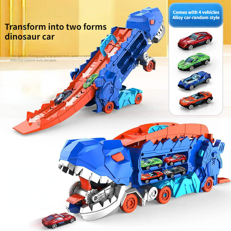 Kinder Renntruck | T-Rex 3-in-1 Vielseitig Interaktiv Sicher Geschenk-Mit 4 Autos-Luzern Mode