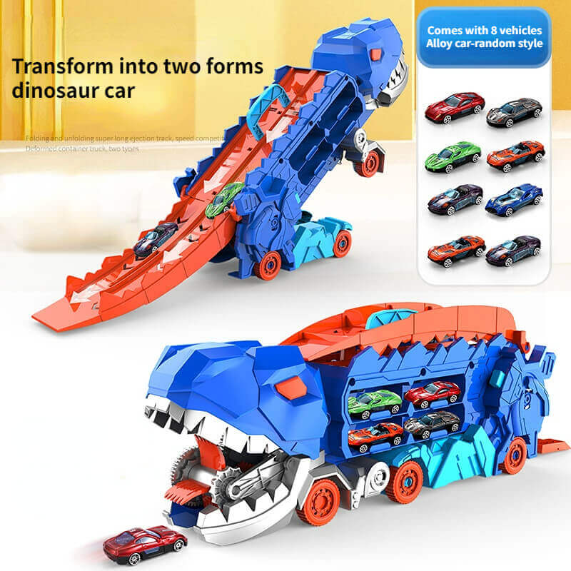 Kinder Renntruck | T-Rex 3-in-1 Vielseitig Interaktiv Sicher Geschenk-Mit 8 auto's-Luzern Mode