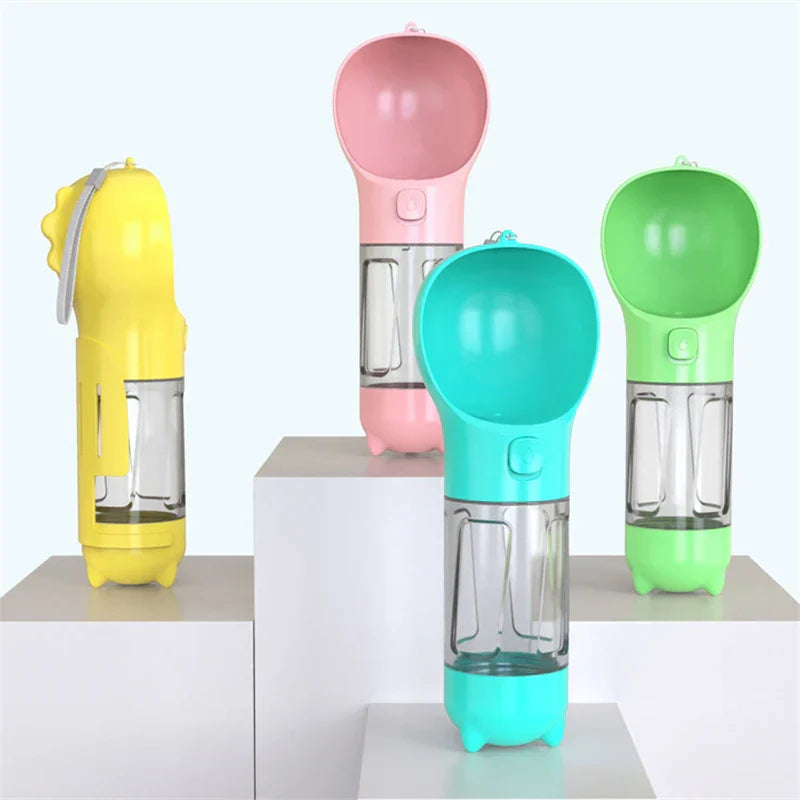 Haustier Wasserflasche | 3-in-1 Kompakt Intelligent Wasserschale Futterschale Vielseitig-Luzern Mode