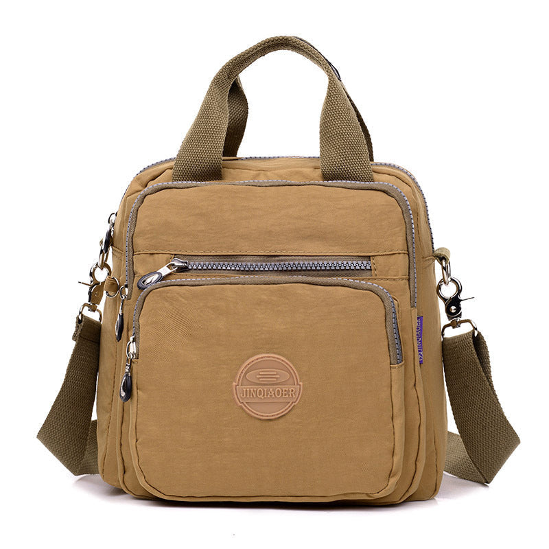Damen Schultertasche Wasserdicht Nylon Alltagstasche-Beige-Luzern Mode