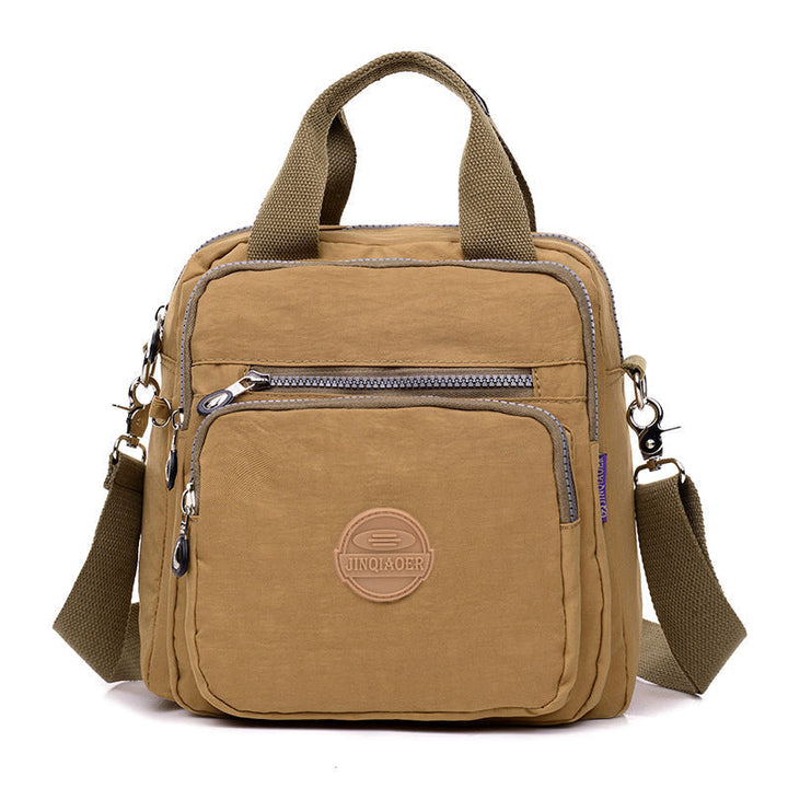 Damen Schultertasche Wasserdicht Nylon Alltagstasche-Beige-Luzern Mode