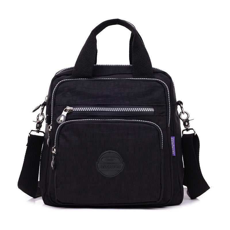 Damen Schultertasche Wasserdicht Nylon Alltagstasche-Schwarz-Luzern Mode
