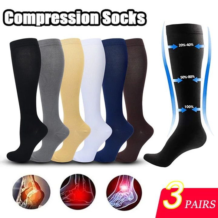 Damen Kniestrümpfe 3er Pack - Bequeme Alltagsstrümpfe-Luzern Mode