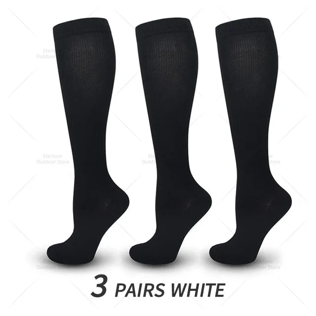 Damen Kniestrümpfe 3er Pack - Bequeme Alltagsstrümpfe-3 Paar Schwarz-S-M (EU 35-38)-Luzern Mode
