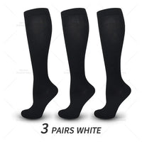 Damen Kniestrümpfe 3er Pack - Bequeme Alltagsstrümpfe-3 Paar Schwarz-S-M (EU 35-38)-Luzern Mode