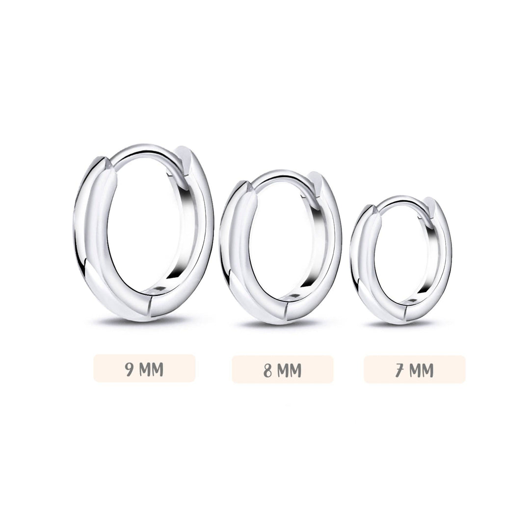 Ohrring-Set | 3-teilig | Runde, langlebige Silber-Creolen | Stilvoll & modern-Luzern Mode