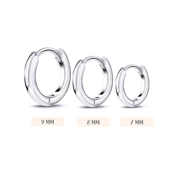Ohrring-Set | 3-teilig | Runde, langlebige Silber-Creolen | Stilvoll & modern-Luzern Mode