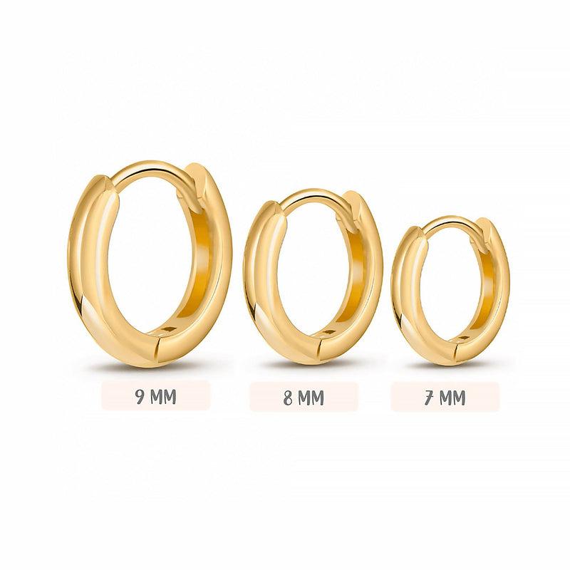 Ohrring-Set | 3-teilig | Runde, langlebige Silber-Creolen | Stilvoll & modern-Luzern Mode