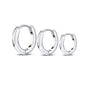 Ohrring-Set | 3-teilig | Runde, langlebige Silber-Creolen | Stilvoll & modern-Silber-Luzern Mode