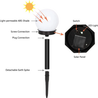 LED Gartenbeleuchtung | 3-Teilig Modern Nachhaltig Kugelförmig Solar Aufladbar-Luzern Mode