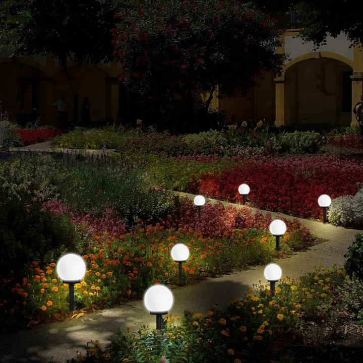 LED Gartenbeleuchtung | 3-Teilig Modern Nachhaltig Kugelförmig Solar Aufladbar-Luzern Mode