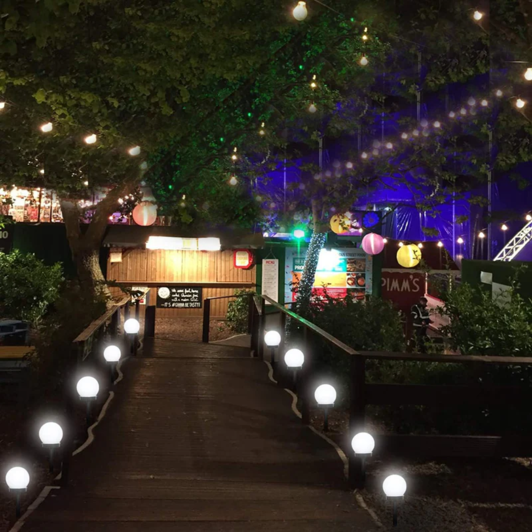 LED Gartenbeleuchtung | 3-Teilig Modern Nachhaltig Kugelförmig Solar Aufladbar-Luzern Mode