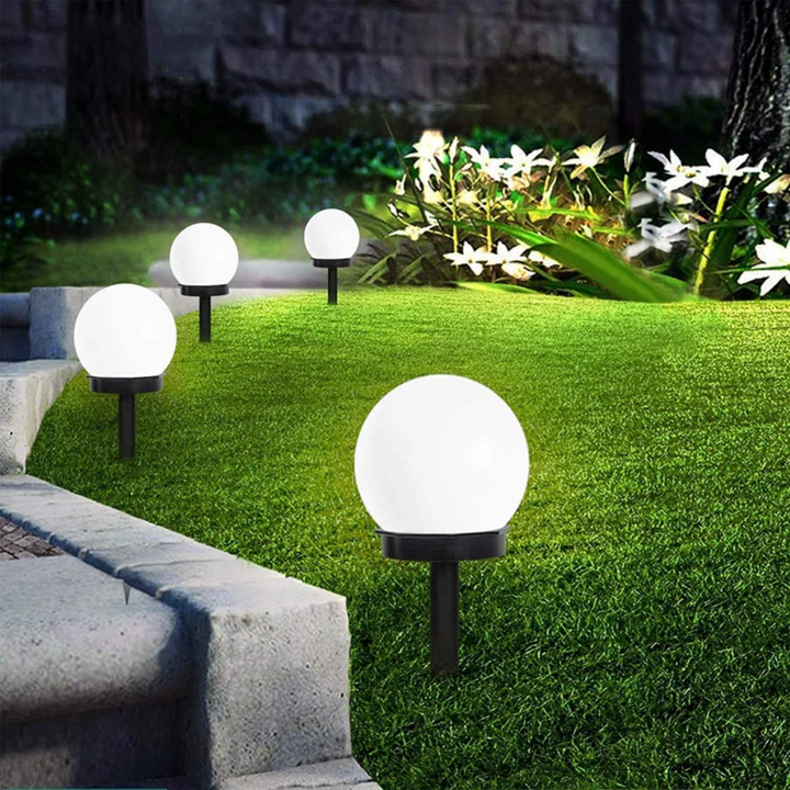 LED Gartenbeleuchtung | 3-Teilig Modern Nachhaltig Kugelförmig Solar Aufladbar-Luzern Mode