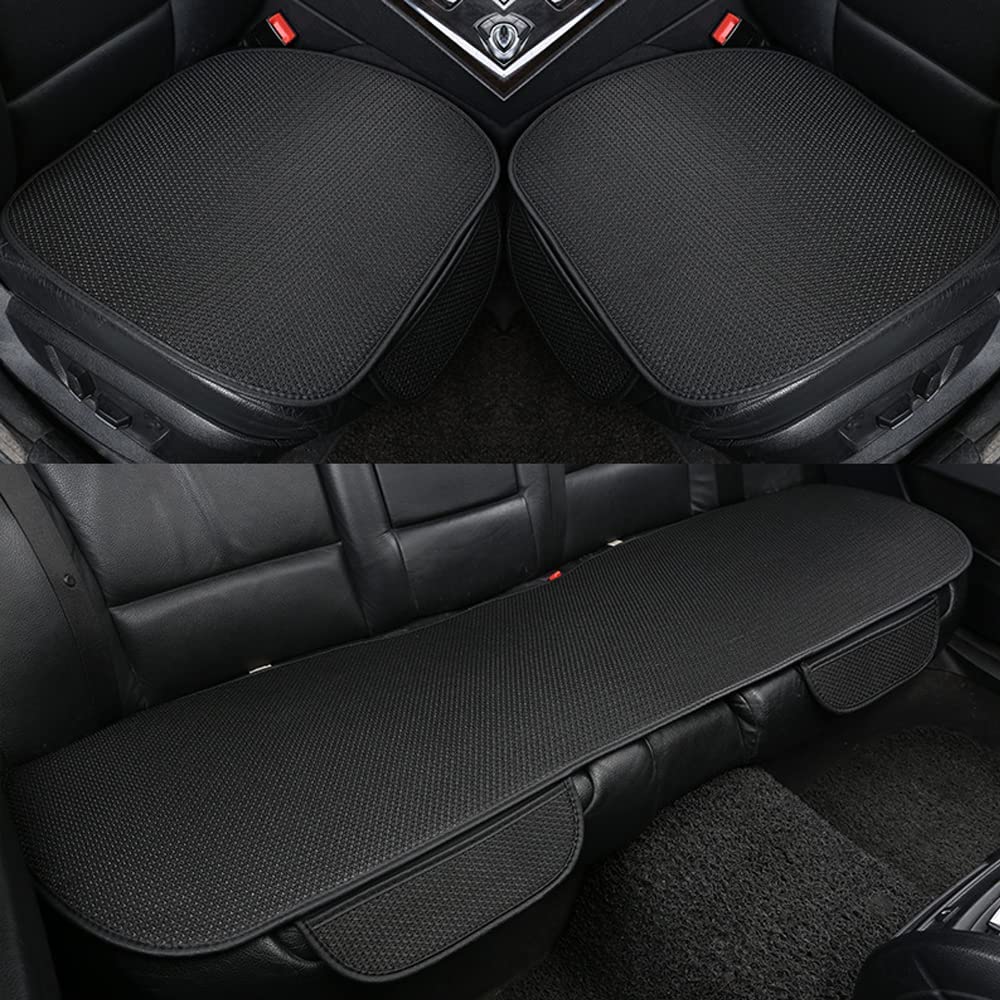 Autositze Set | 3-teilig | Massage-Effekt | rutschfest | kühlend-Schwarz-Luzern Mode
