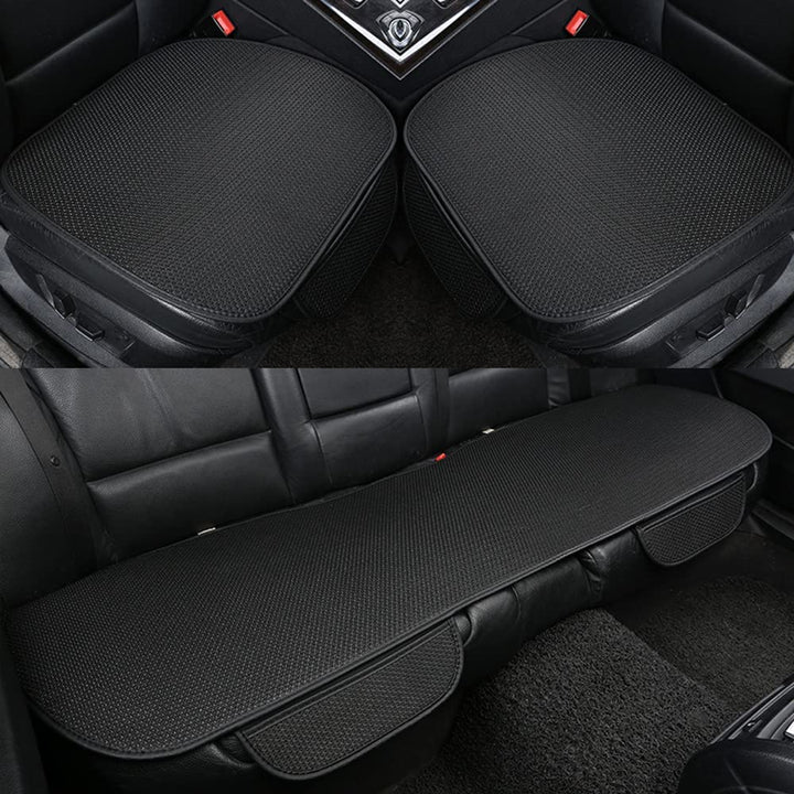 Autositze Set | 3-teilig | Massage-Effekt | rutschfest | kühlend-Schwarz-Luzern Mode