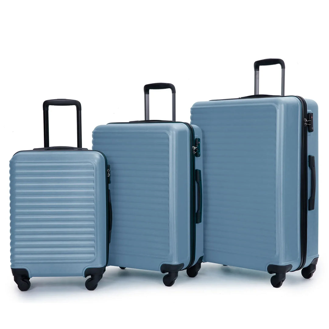 Blaues Kofferset | Hartschale | 3-Teilig | TSA-Zahlenschloss | Robust-Luzern Mode