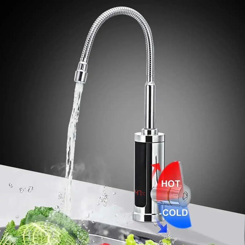 Elektrischer Wasserhahn | Sofort Warmwasser Display Sicher Langlebig FlowHeat-Luzern Mode