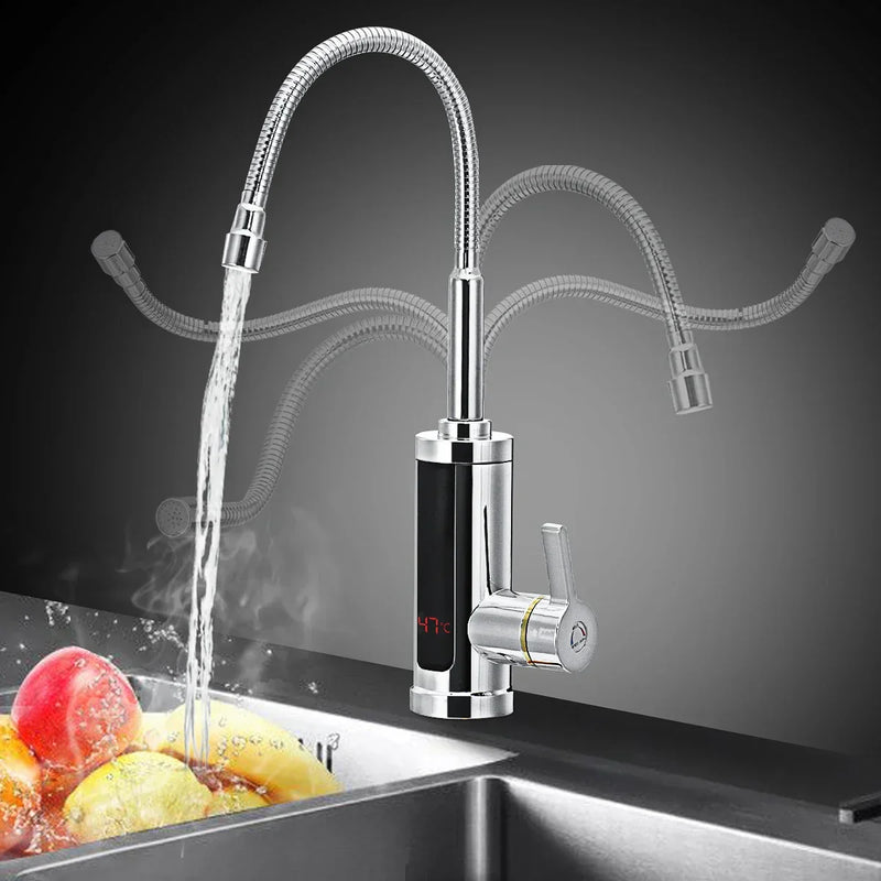 Elektrischer Wasserhahn | Sofort Warmwasser Display Sicher Langlebig FlowHeat-Luzern Mode