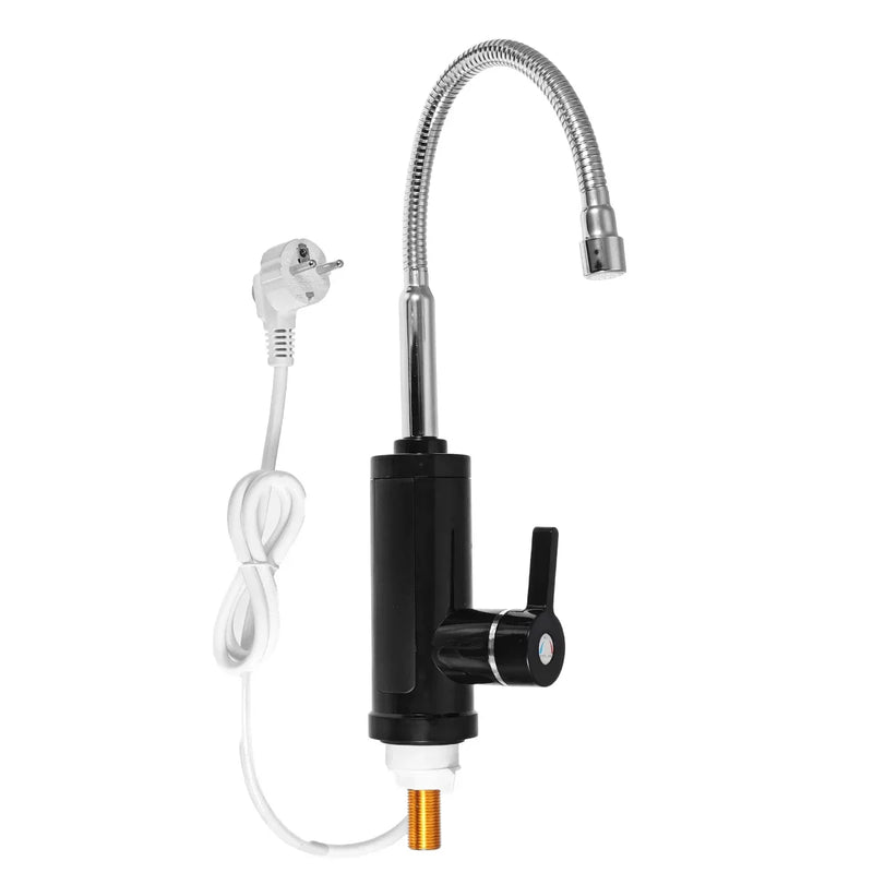 Elektrischer Wasserhahn | Sofort Warmwasser Display Sicher Langlebig FlowHeat-Typ 1 Schwarz-Luzern Mode