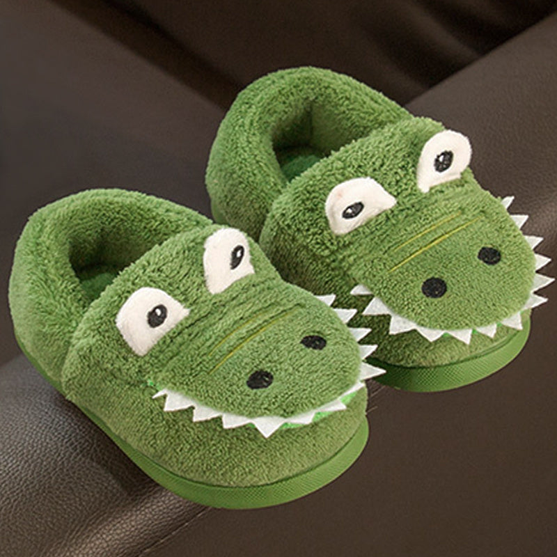 Winter-Dino Kuschelhausschuhe – Extra Weiche und Warme Hausschuhe für Kleinkinder