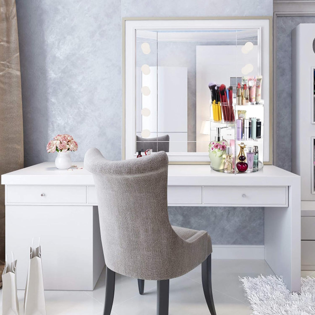 Make-up Organizer | Drehbar Vielseitig Geräumig Transparent Langlebig-Luzern Mode