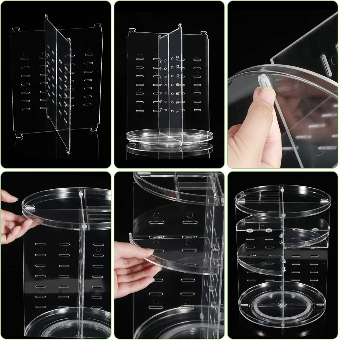 Make-up Organizer | Drehbar Vielseitig Geräumig Transparent Langlebig-Luzern Mode