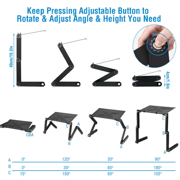 Laptopständer | Verstellbar | Ergonomisch | 360° | Multifunktional | Leicht-Luzern Mode