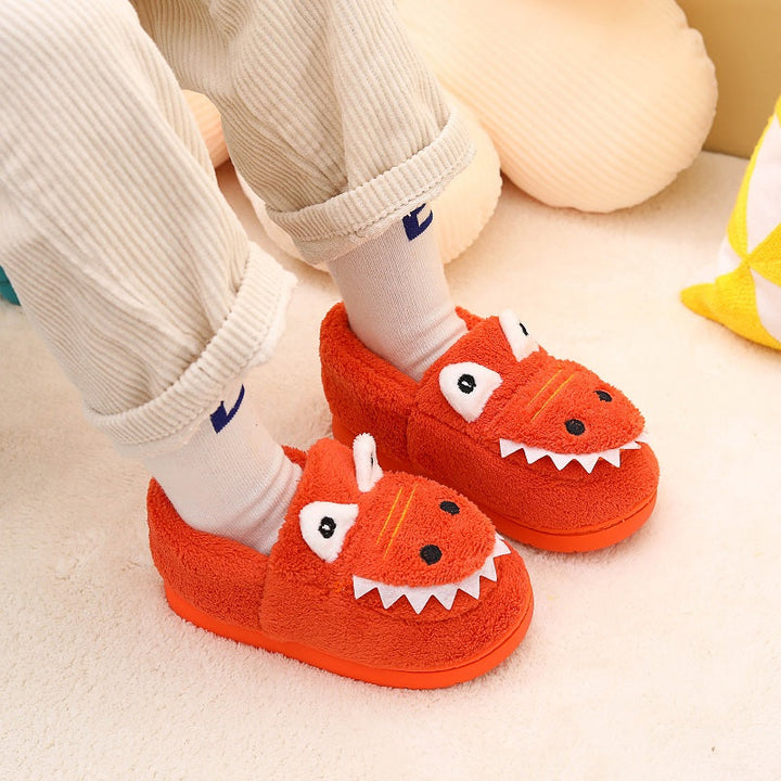 Winter-Dino Kuschelhausschuhe – Extra Weiche und Warme Hausschuhe für Kleinkinder